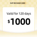 SVIP Dropshipping recharge card, $1000 value, valid for 120 days, yellow background