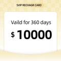 SVIP Dropshipping recharge card $10000 valid for 360 days on cream background